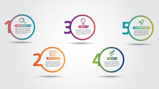 Biznesowy Infographic projekta szablon z opcjami lub krokami