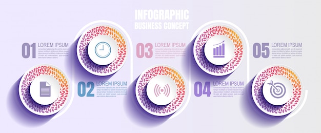 Biznesowy Infographic Szablon