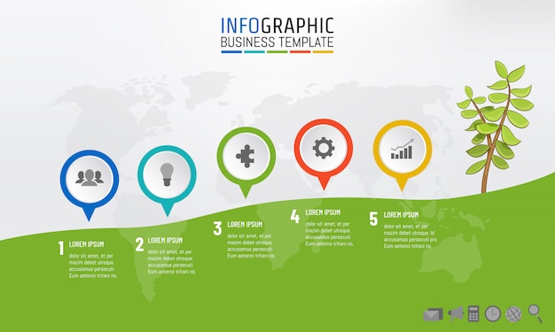 Biznesowy Infographic Szablonu Milestone Wspinaczki