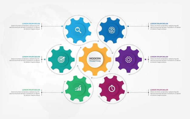 Biznesowy Mechanizm Infographic Projekt