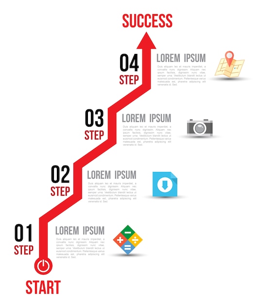 Biznesowy Pojęcie Infographic Szablon Z Ikonami