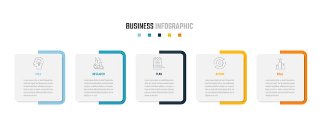Biznesowy Projekt Infografiki Wektor, Informacje