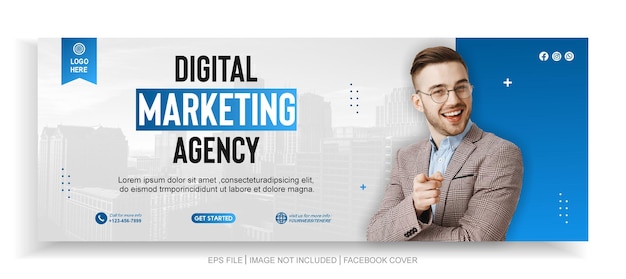 biznesowy szablon banera internetowego lub facebooka