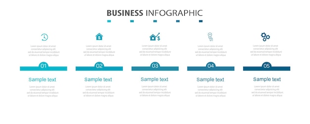 Biznesowy Szablon Infografiki Z 5 Opcjami