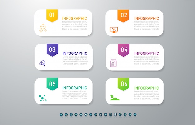 Biznesowy Szablon Infographic Element Wykresu.