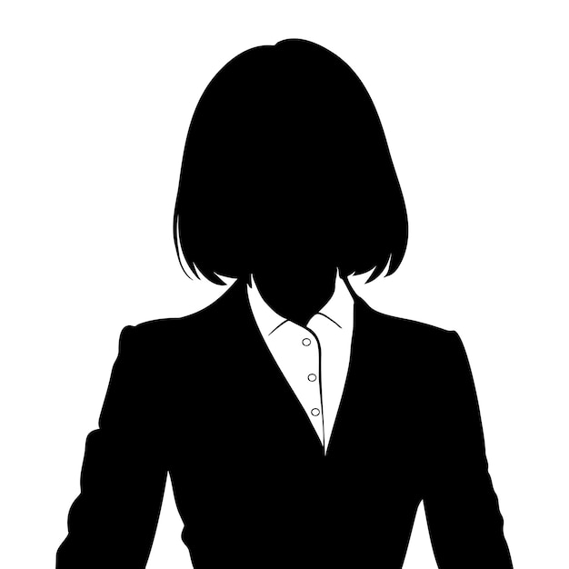 Bizneswoman Sylwetka Symbol Ilustracji Wektorowych