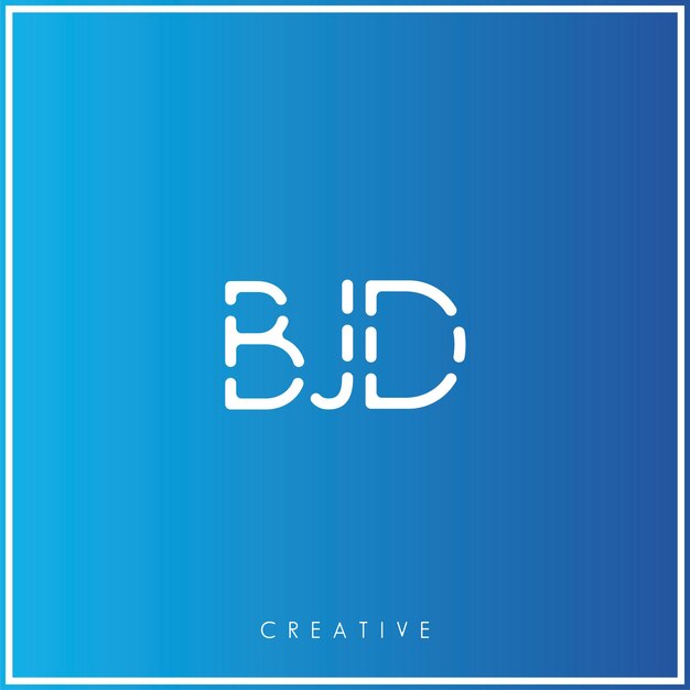 Bjd Creative Vector Latter Logo Design Minimal Latter Logo Premium Wektor Ilustracja Monogram