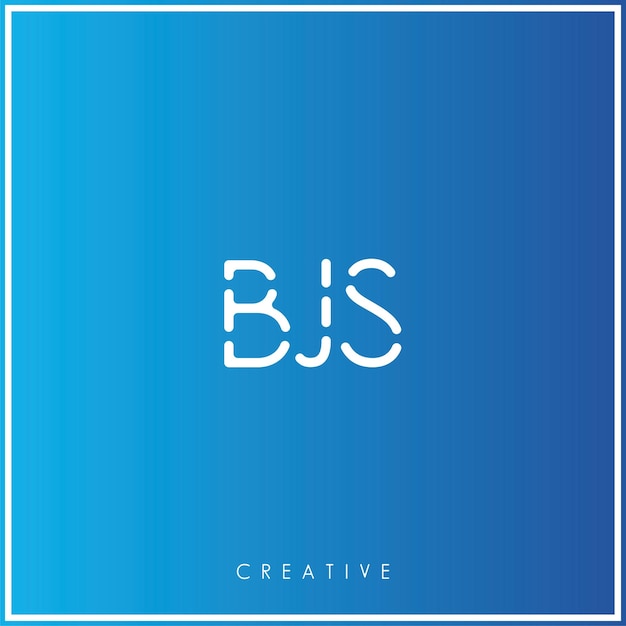 Plik wektorowy bjs creative vector latter logo design minimal latter logo premium wektor ilustracja monogram