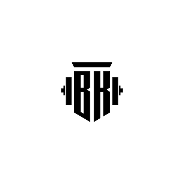 BK Monogram Logo Design list tekst nazwa symbol monochromatyczne logotyp alfabet znak proste logo