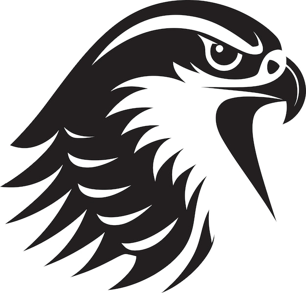 Black Falcon Projekt logo wektorowego dla marki stworzonej z myślą o trwałości Black Falcon Logo wektorowe Desi