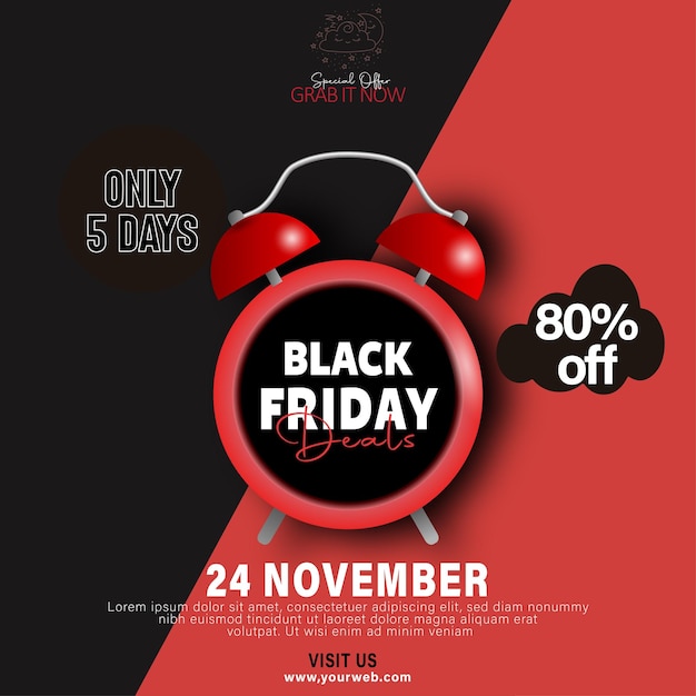 Black Friday Steals and Deals w mediach społecznościowych