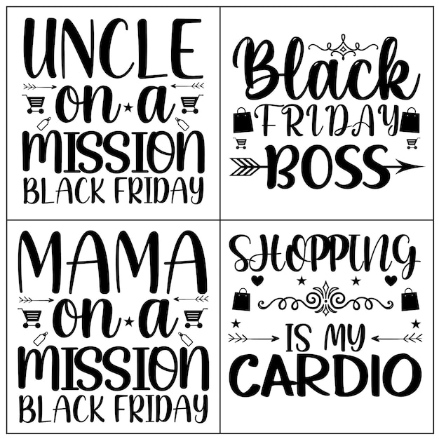 Black Friday Svg Bundle Grafika I Projekt Koszulki Typografii W Czarny Piątek