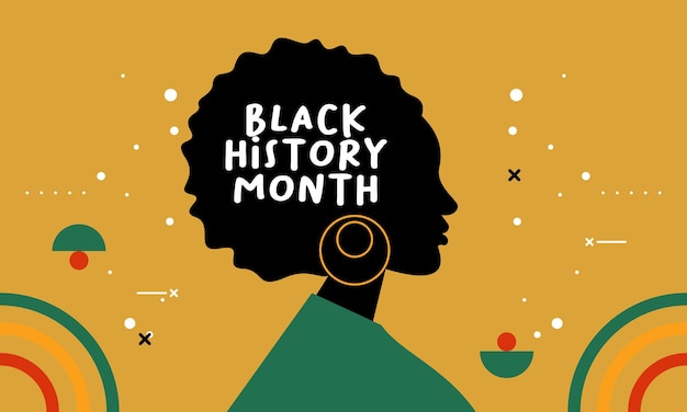 Black History Month Concept Vector Ilustracja miesiąca historii Afroamerykanów