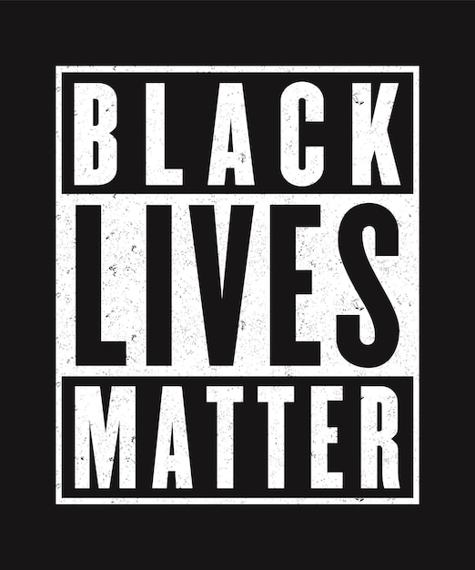 Black Lives Matter z efektem grunge