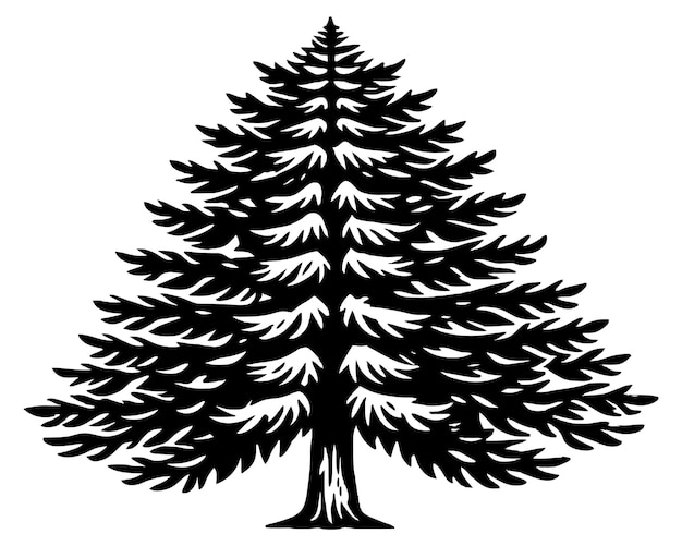 Plik wektorowy black spruce trees wektor ilustracji projektowania sezonu zimowego