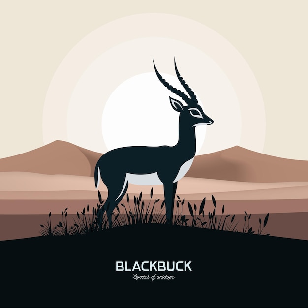Blackbuck Art Illustration Wektorowy plik tapety