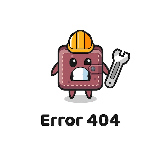 Błąd 404 Z Maskotką Uroczego Skórzanego Portfela
