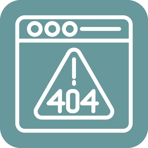 Błąd projektowania wektorowego 404 Styl ikony