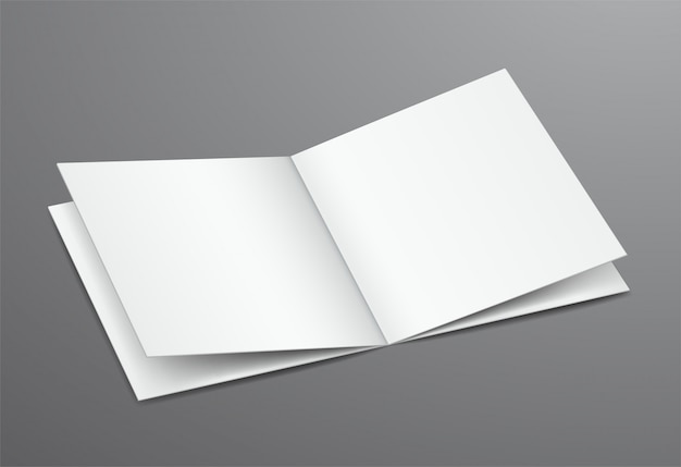 Blank White Open Broszura Magazine