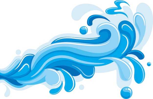 Plik wektorowy błękitna krzywa fali letnia woda ripple tło