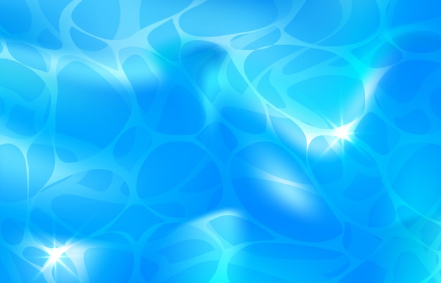 Plik wektorowy błękitne lato fale wody z odbiciami w basenie