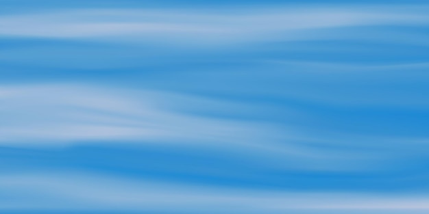 Błękitne niebo z białymi chmurami panoramiczny obraz wektor tle