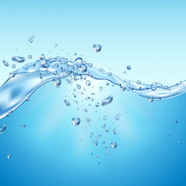 Błękitne wody pluśnięcia aqua ciekły tło