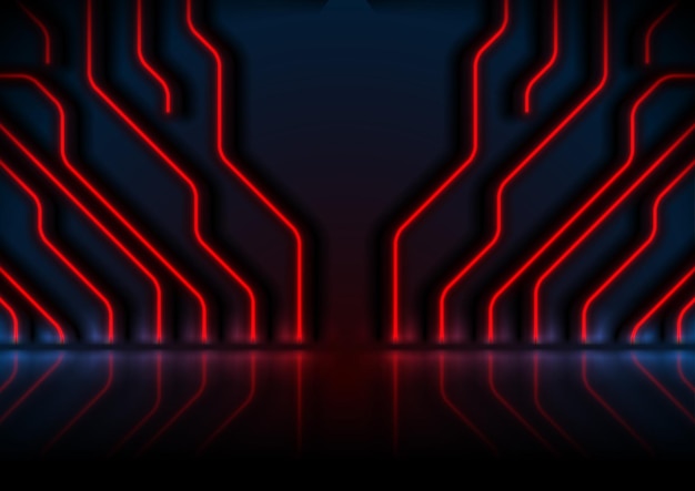 Błękitno-czerwone pochodzenie technologii płytki obwodowej neonowej