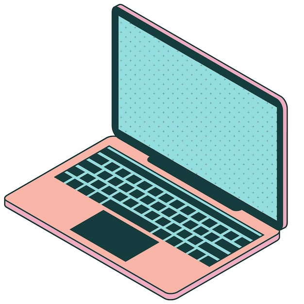 bliskie zdjęcie laptopa z klawiaturą na białym tle