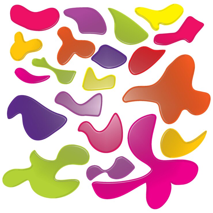 Wektor blob kształt jasny gradient 3d błyszczący