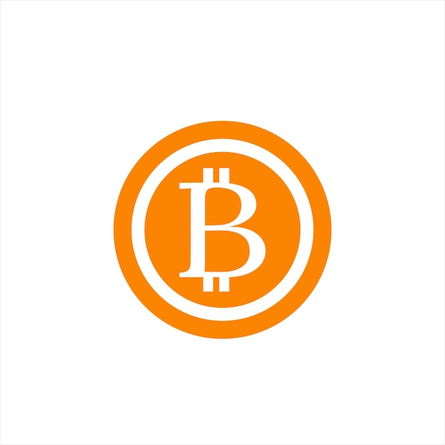 Blockchain Bitcoin Icon Stockowa Ilustracja Na Białym Tle