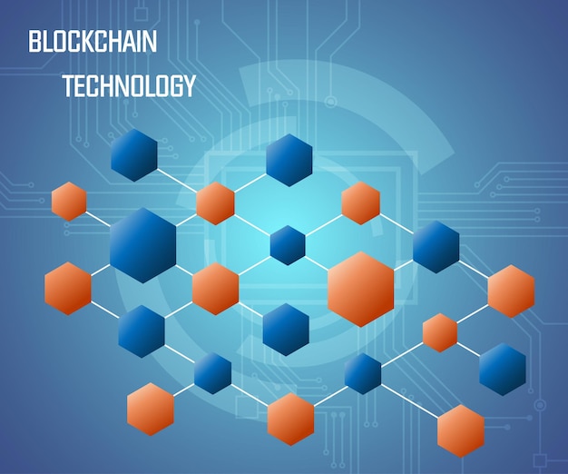 Blockchain Koncepcja Projektowania Struktury Sieci Wektor Ikona