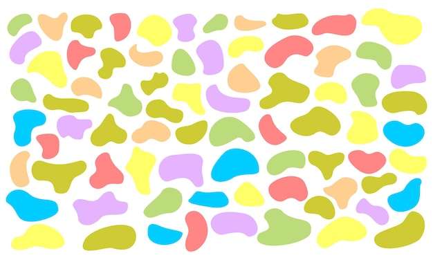 Blotch Shape Vector Set Blob Shape Organicznych Ilustracji Wektorowych Zestaw