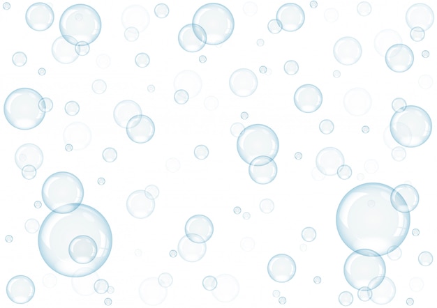 Blue Falling Bubbles