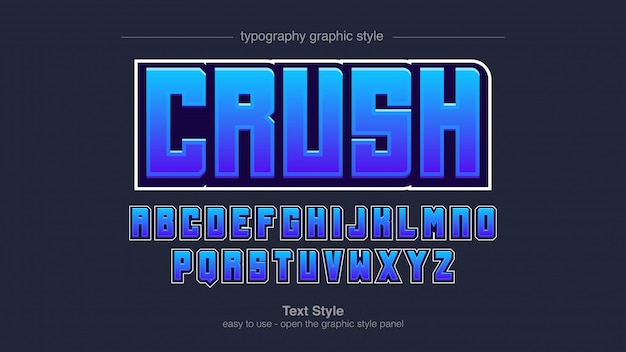 Blue Purple Modern Game Sport Logo Efekt tekstowy