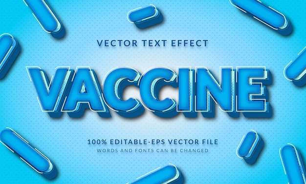 Blue Vaccine Efekt Stylu Tekstu 3d