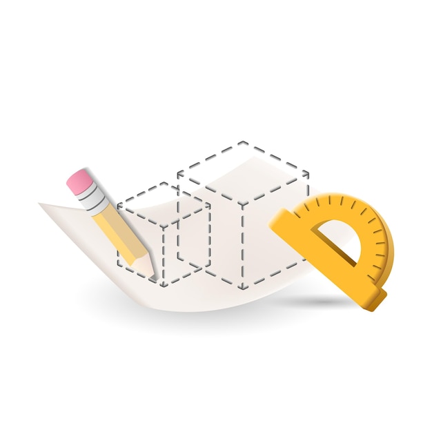 Blueprint ikona ilustracja 3d z kolekcji inżynieryjnej Creative Blueprint 3d ikona dla szablonów projektowania stron internetowych infografiki i więcej