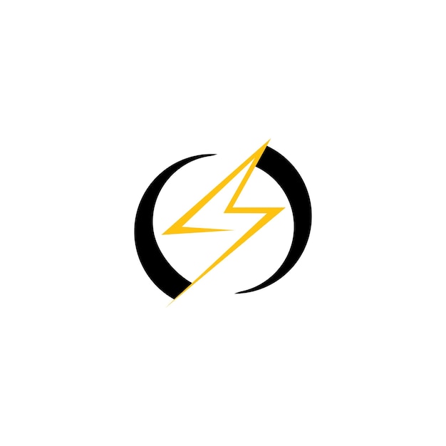 Błyskawica logo energii elektrycznej