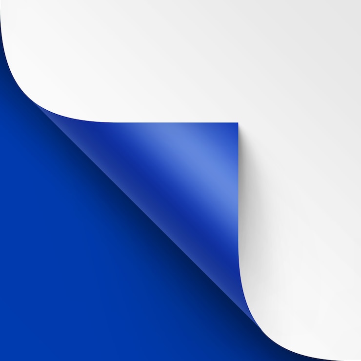 Wektor błyszcząca folia z zagiętym rogiem