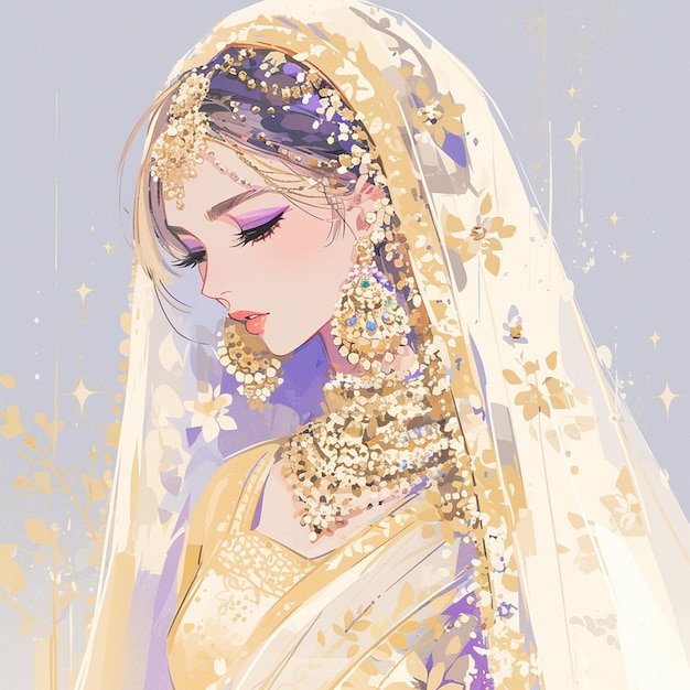 Błyszczące złote nici oświetlają ślubne lehengy