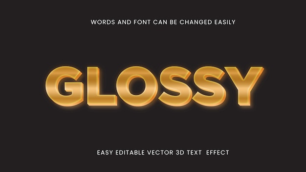 Błyszczący projekt w stylu tekstu editabel 3d