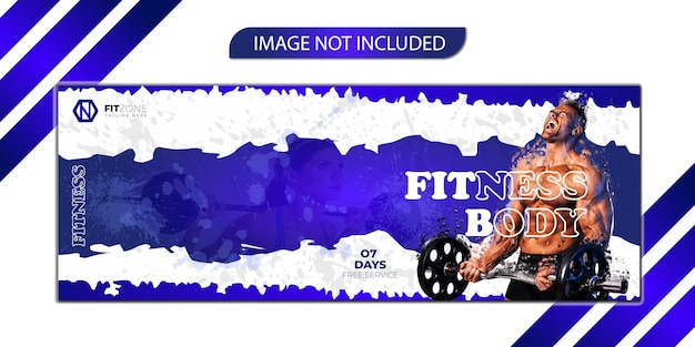 Body Fitness Gym Social Media Banner Unikalny Szablon Wektor Premium