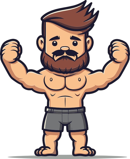 Bodybuilder zgięty w Ice Croquet World Perpetual Challenge Ilustracja wektorowa