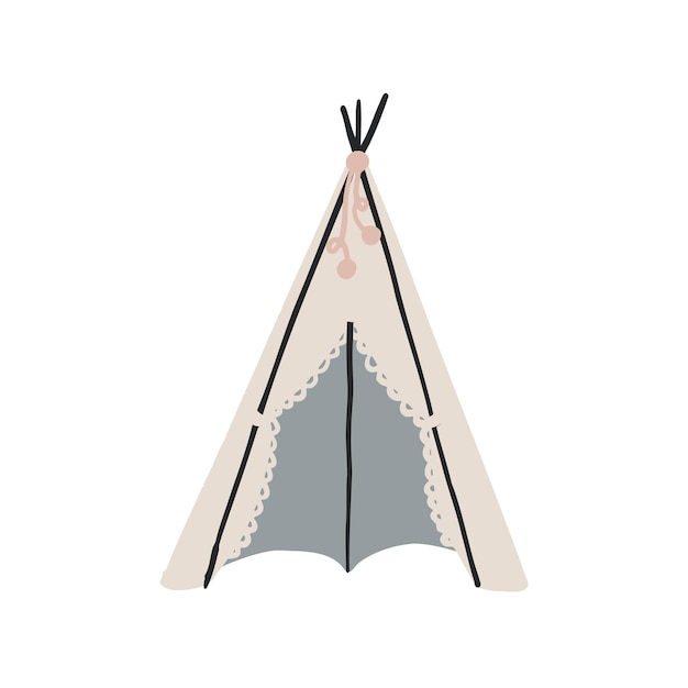 Boho Nowoczesne Dziecko Wigwam Clipart