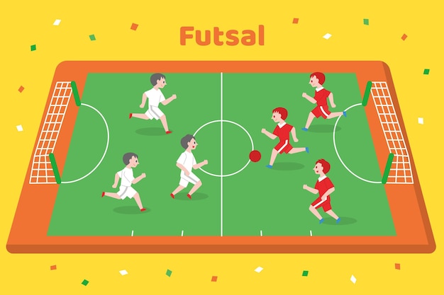 Boisko Do Futsalu Z Zawodnikami