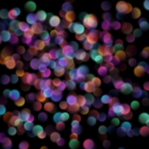Bokeh rozmazane światła na ciemnym tle.