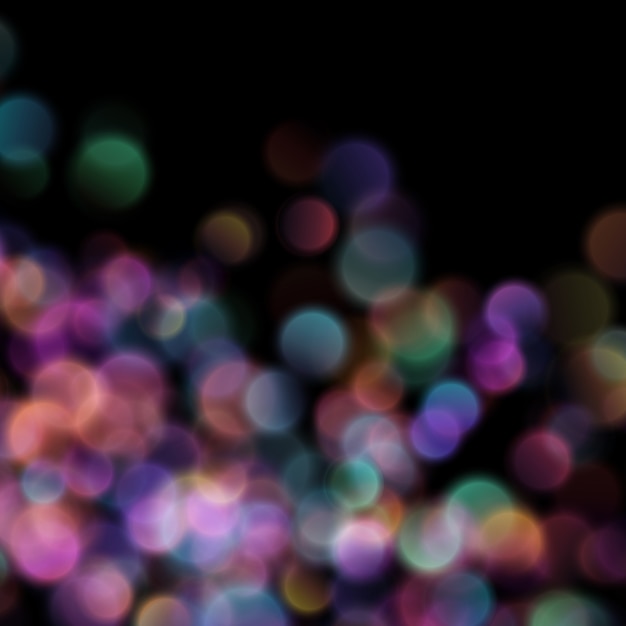 Bokeh rozmazane światła na ciemnym tle.