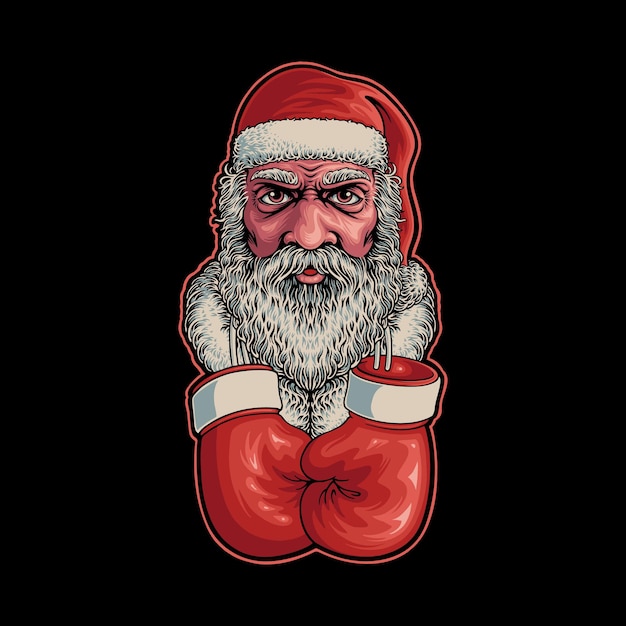 Boks Santa Ilustracja