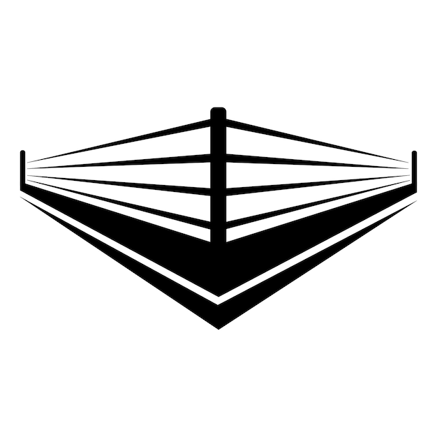Bokserski Pierścień Ikona Logo Wektor Szablon Projektu
