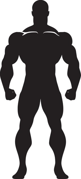 Plik wektorowy bold bulk full body black vector iconography chiseled icon bodybuilders black vector design